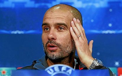Guardiola durante rueda de prensa. Guardiola durante rueda de prensa.
