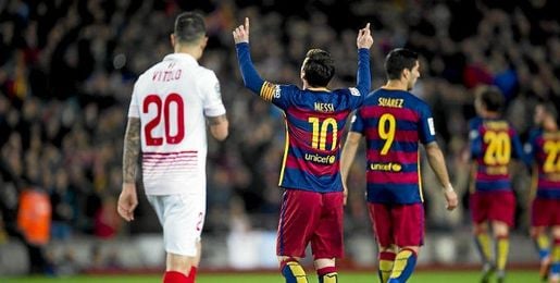 Messi volvió a ver puerta ante el Sevilla. Messi volvió a ver puerta ante el Sevilla.