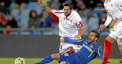 Coke, en un lance del partido ante el Getafe. Coke, en un lance del partido ante el Getafe.
