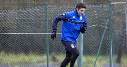En la imagen, Cani durante la sesión de entrenamiento. En la imagen, Cani durante la sesión de entrenamiento.