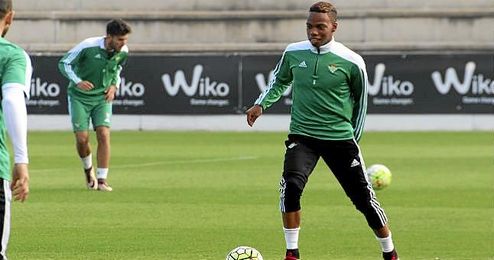Musonda, en el entrenamiento de hoy. Musonda, en el entrenamiento de hoy.