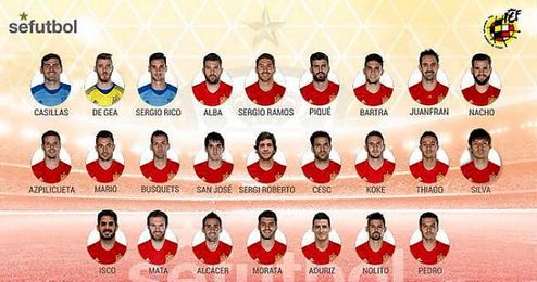 Estos son los seleccionados por Vicente del Bosque. Estos son los seleccionados por Vicente del Bosque.