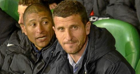 Javi Gracia, en el Villamarín. Javi Gracia, en el Villamarín.