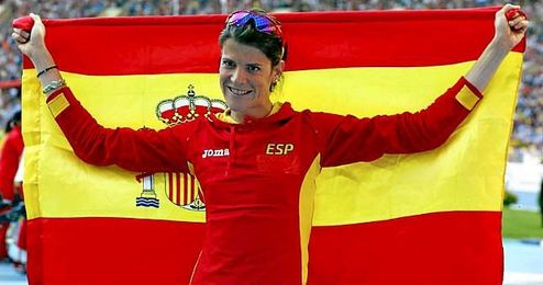 "Estoy muy contenta de traer otra medalla para España". "Estoy muy contenta de traer otra medalla para España".