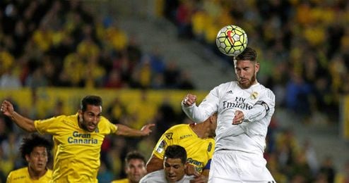 Imagen de Sergio Ramos durante el partido contra Las Palmas. Imagen de Sergio Ramos durante el partido contra Las Palmas.