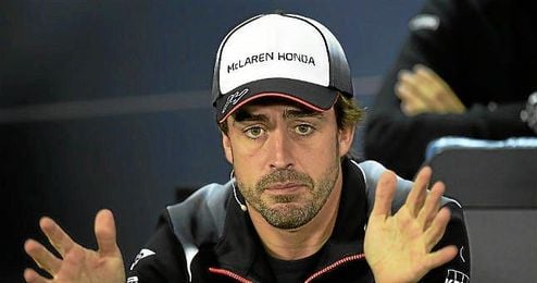 Alonso, en rueda de prensa. Alonso, en rueda de prensa.