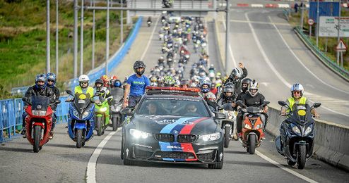 Imagen de la marcha motera de este jueves en Jerez. Imagen de la marcha motera de este jueves en Jerez.
