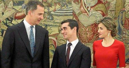 Javier Fernández junto al Rey Felipe y a la Princesa Letizia. Javier Fernández junto al Rey Felipe y a la Princesa Letizia.