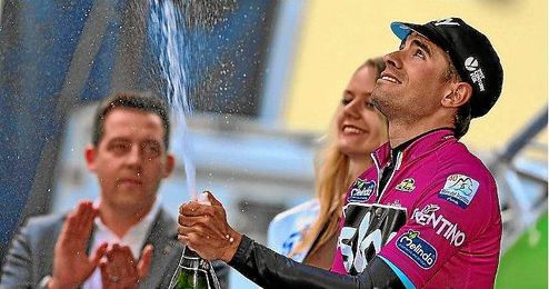 Landa celebra la victoria Landa celebra la victoria