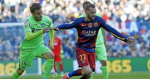 Aleix Vidal, durante un partido con el Barcelona. Aleix Vidal, durante un partido con el Barcelona.