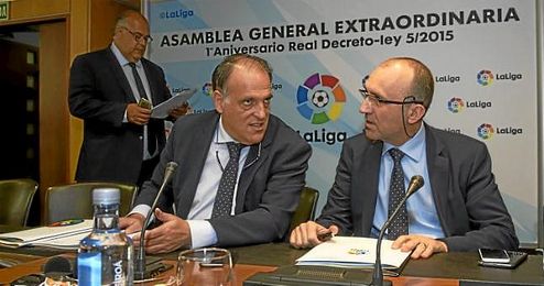 Javier Tebas, presidente de la LaLiga. Javier Tebas, presidente de la LaLiga.