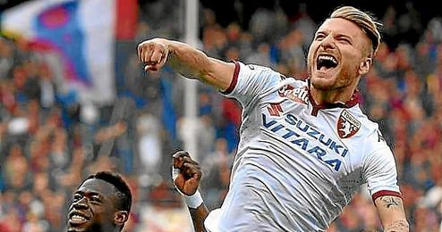 Immobile celebra un gol con el Torino. Immobile celebra un gol con el Torino.