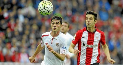 David Carmona, en un lance del partido de San Mamés. David Carmona, en un lance del partido de San Mamés.