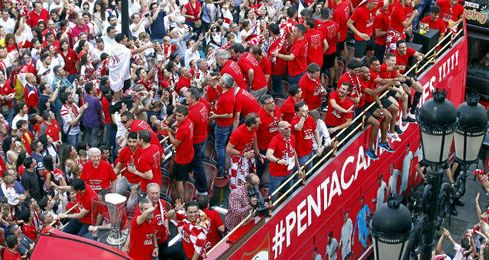La celebración del Sevilla, en directo La celebración del Sevilla, en directo