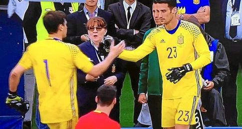 Momento del debut de Sergio Rico con la ´Roja´. Momento del debut de Sergio Rico con la ´Roja´.