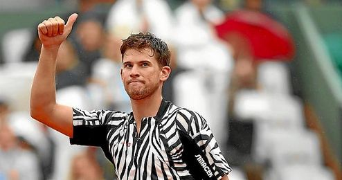 Dominic Thiem, celebra su encuentro Dominic Thiem, celebra su encuentro