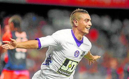 Ben Yedder celebra un gol con la elástica de Toulouse. Ben Yedder celebra un gol con la elástica de Toulouse.