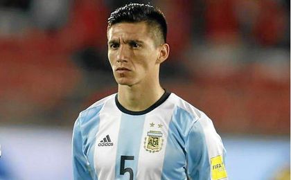Kranevitter, en un partido con Argentina. Kranevitter, en un partido con Argentina.