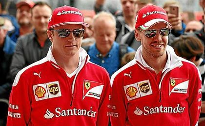 Raikkonen y Vettle, un año más juntos Raikkonen y Vettle, un año más juntos