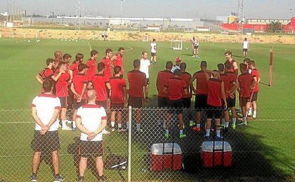 Imagen del entrenamiento de hoy en la ciudad deportiva. Imagen del entrenamiento de hoy en la ciudad deportiva.