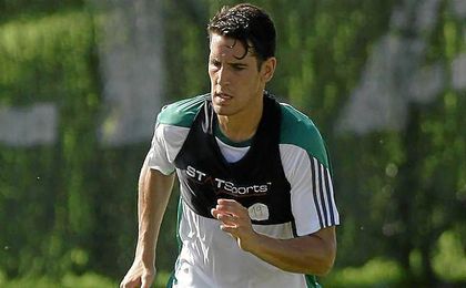 Álex Alegría ejercitándose durante esta pretemporada. Álex Alegría ejercitándose durante esta pretemporada.