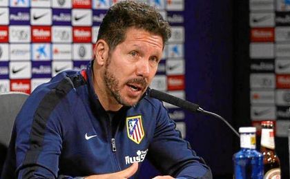 Diego Pablo Simeone, en sala de prensa. Diego Pablo Simeone, en sala de prensa.