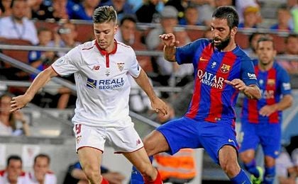 Vietto, en un lance del partido del Camp Nou. Vietto, en un lance del partido del Camp Nou.