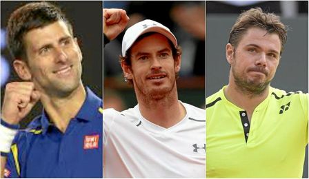 Djokovic, Murray y Wawrinka lideran el ranking de la ATP. Djokovic, Murray y Wawrinka lideran el ranking de la ATP.