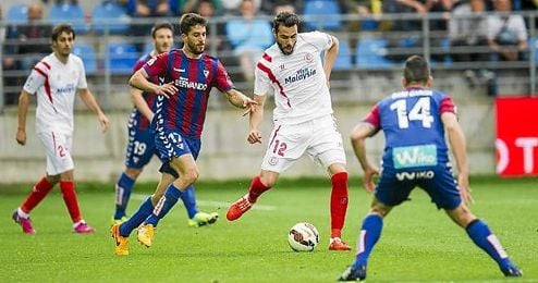 Lance del Eibar-Sevilla. Lance del Eibar-Sevilla.
