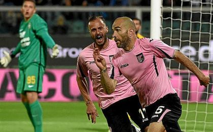 Maresca celebra un tanto con el Palermo. Maresca celebra un tanto con el Palermo.