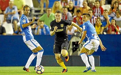 Gameiro, en el partido ante el Leganés. Gameiro, en el partido ante el Leganés.