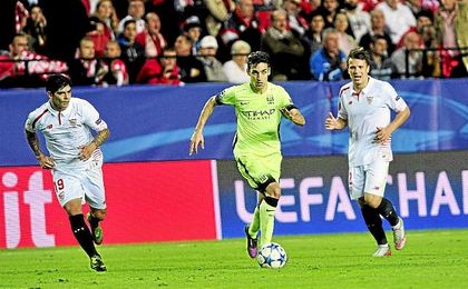 Jesús Navas, durante su visita con el City al Sánchez Pizjuán la pasada temporada. Jesús Navas, durante su visita con el City al Sánchez Pizjuán la pasada temporada.