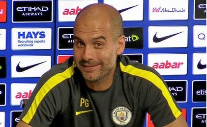 Pep Guardiola durante una rueda de prensa. Pep Guardiola durante una rueda de prensa.