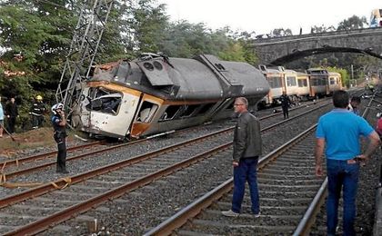 Accidente de tren en O Porriño (Pontevedra). Accidente de tren en O Porriño (Pontevedra).