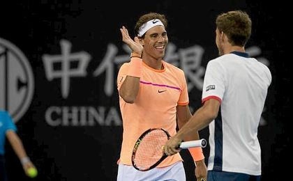 Rafa Nadal y Pablo Carreño esperan rivales para la semifinal del torneo de China. Rafa Nadal y Pablo Carreño esperan rivales para la semifinal del torneo de China.