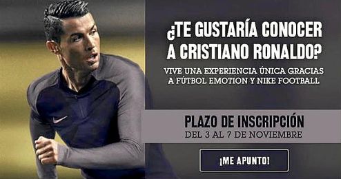Javier Sánchez Broto puede cumplir tu sueño de conocer a Cristiano Ronaldo Javier Sánchez Broto puede cumplir tu sueño de conocer a Cristiano Ronaldo
