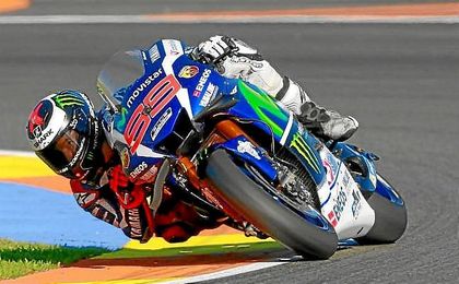 Lorenzo, el más rápido sobre el trazado del Ricardo Tormo. Lorenzo, el más rápido sobre el trazado del Ricardo Tormo.