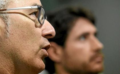 Miguel Torrecilla, durante la rueda de prensa. Miguel Torrecilla, durante la rueda de prensa.
