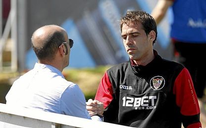 Monchi y Navarro, en el Sevilla FC. Monchi y Navarro, en el Sevilla FC.