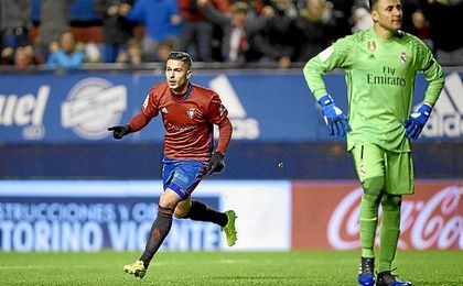 Sergio León celebra un gol contra el Real Madrid. Sergio León celebra un gol contra el Real Madrid.