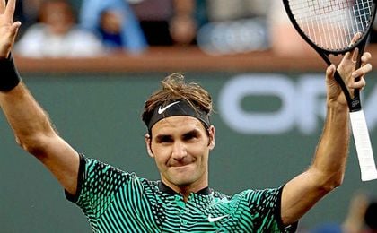 Roger Federer, tras vencer en Indian Wells. Roger Federer, tras vencer en Indian Wells.