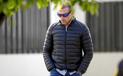 Arias, en el entrenamiento de este martes. Arias, en el entrenamiento de este martes.