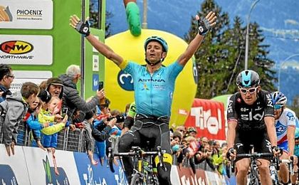 Scarponi es líder en el Tour de los Alpes. Scarponi es líder en el Tour de los Alpes.