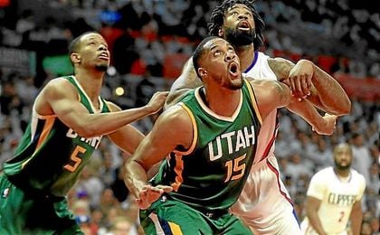 Imagen del séptimo partido antre los Clippers y los Jazz. Imagen del séptimo partido antre los Clippers y los Jazz.