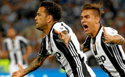 Dani Alves anotó el primer tanto de la Juventus. Dani Alves anotó el primer tanto de la Juventus.