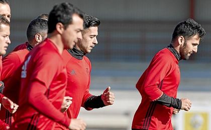 Imagen de un entrenamiento de Osasuna. Imagen de un entrenamiento de Osasuna.