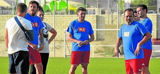 Diego Román, en el primer entrenamiento de la pretemporada pasada. Diego Román, en el primer entrenamiento de la pretemporada pasada.
