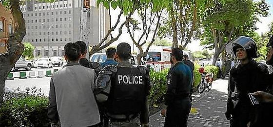 Imagen de la zona del Parlamento en Teherán. Imagen de la zona del Parlamento en Teherán.
