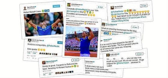 El mundo del tenis se rinde a Nadal El mundo del tenis se rinde a Nadal