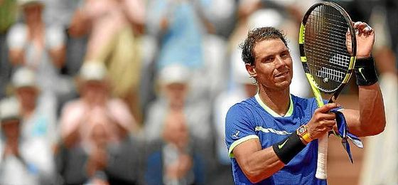 Rafa Nadal celebra una victoria en Roland Garros. Rafa Nadal celebra una victoria en Roland Garros.